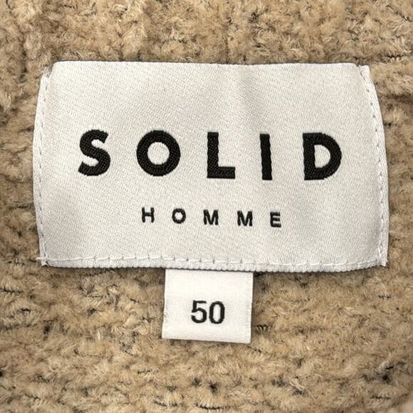 Solid Homme Men's Vented Sweater Beige Size M - Picture 6 of 10